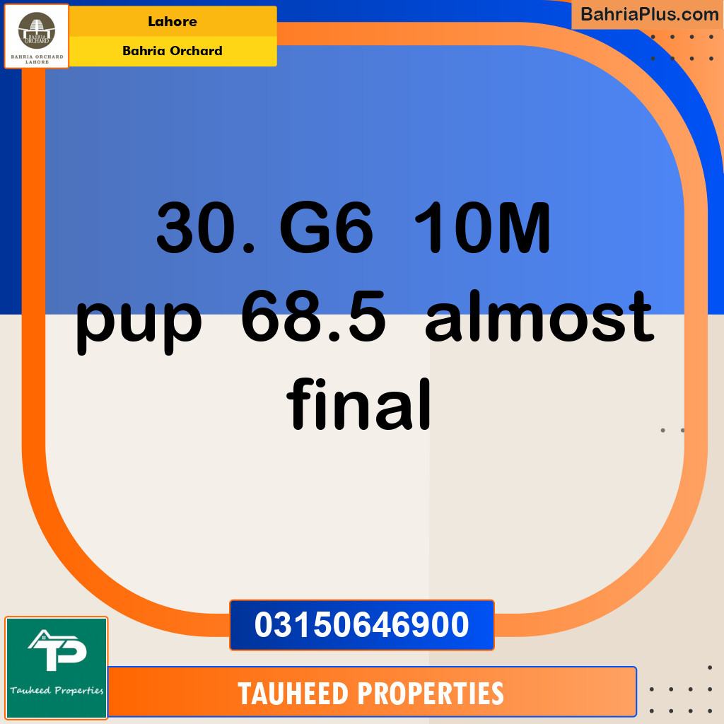 Residential Plot for Sale in Bahria Orchard, Lahore - (BP-124368)