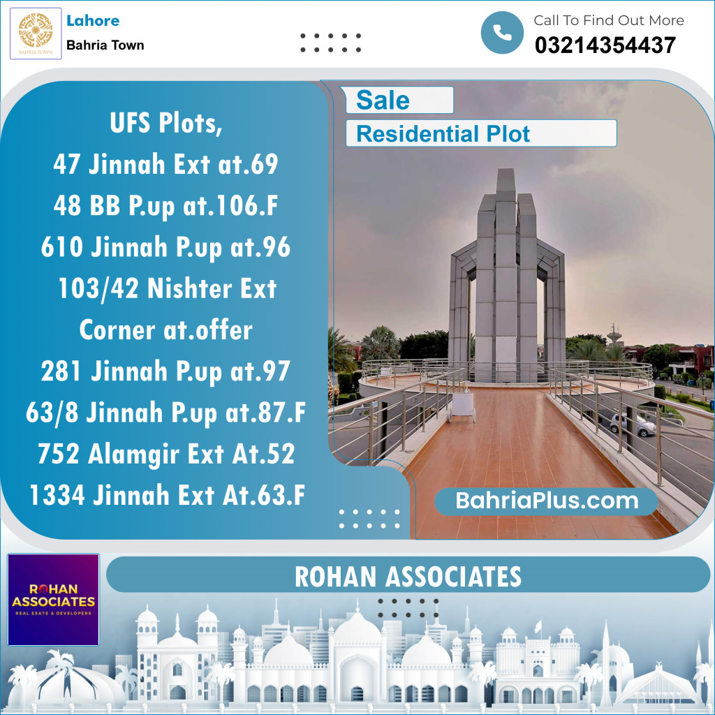 Residential Plot for Sale in Bahria Town, Lahore - (BP-124387)