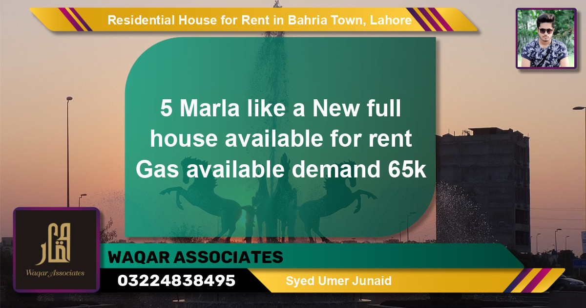 Residential House for Rent in Bahria Town, Lahore - (BP-124390)
