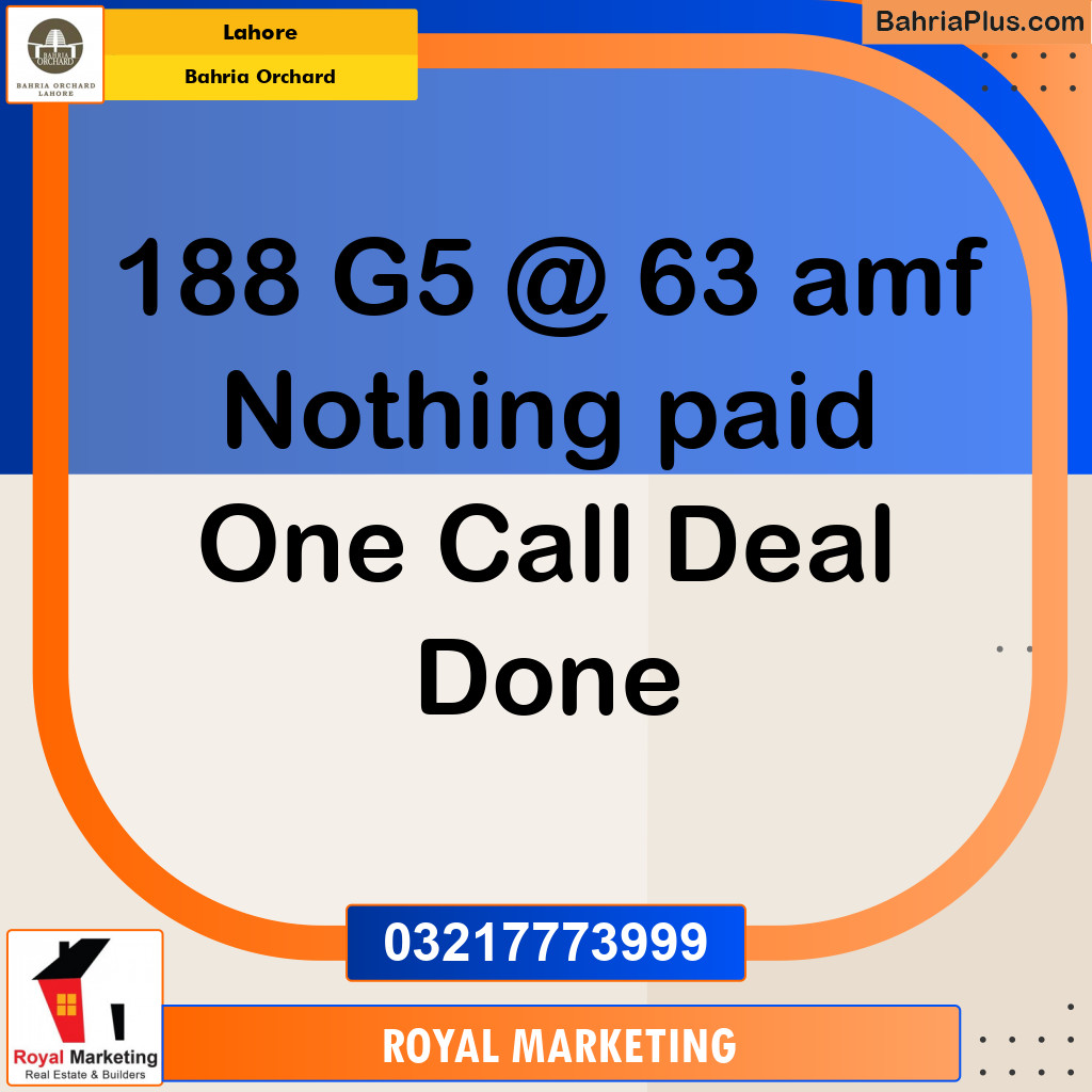 Residential Plot for Sale in Bahria Orchard, Lahore - (BP-124494)