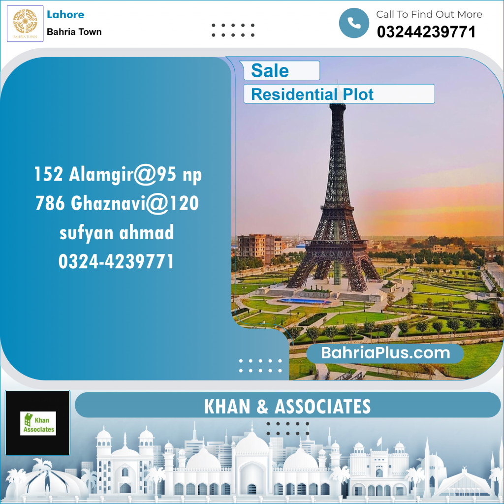Residential Plot for Sale in Bahria Town, Lahore - (BP-124503)
