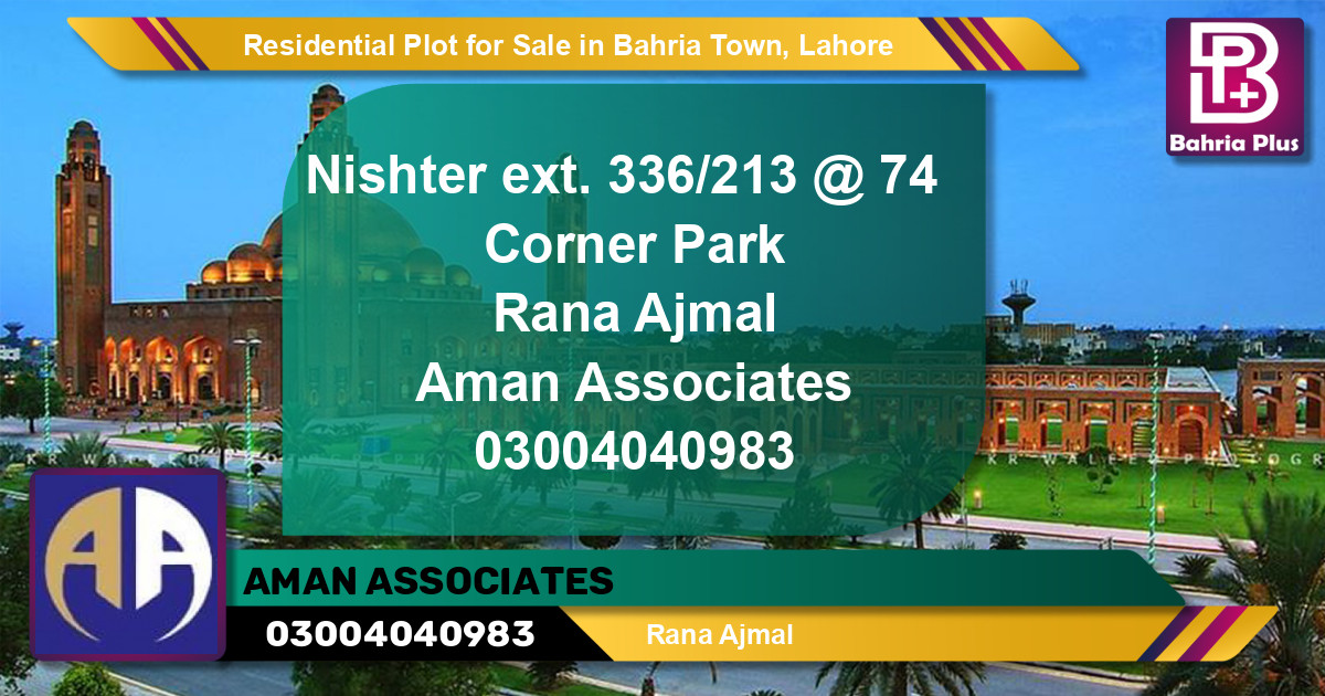 Residential Plot for Sale in Bahria Town, Lahore - (BP-124504)