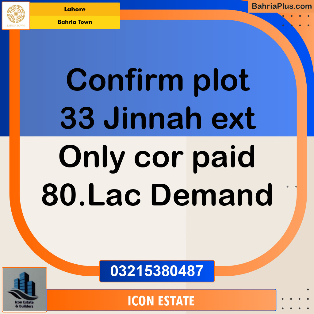 Residential Plot for Sale in Bahria Town, Lahore - (BP-124568)