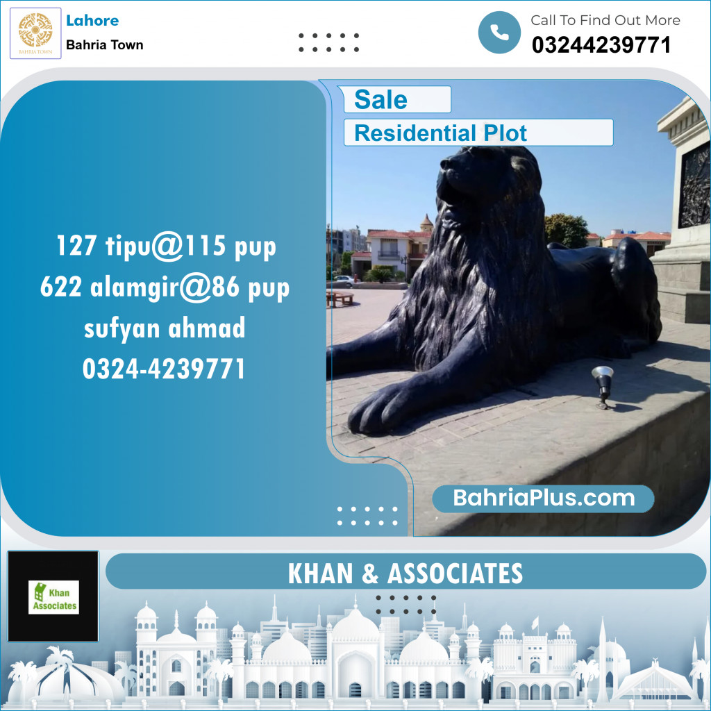 Residential Plot for Sale in Bahria Town, Lahore - (BP-124569)