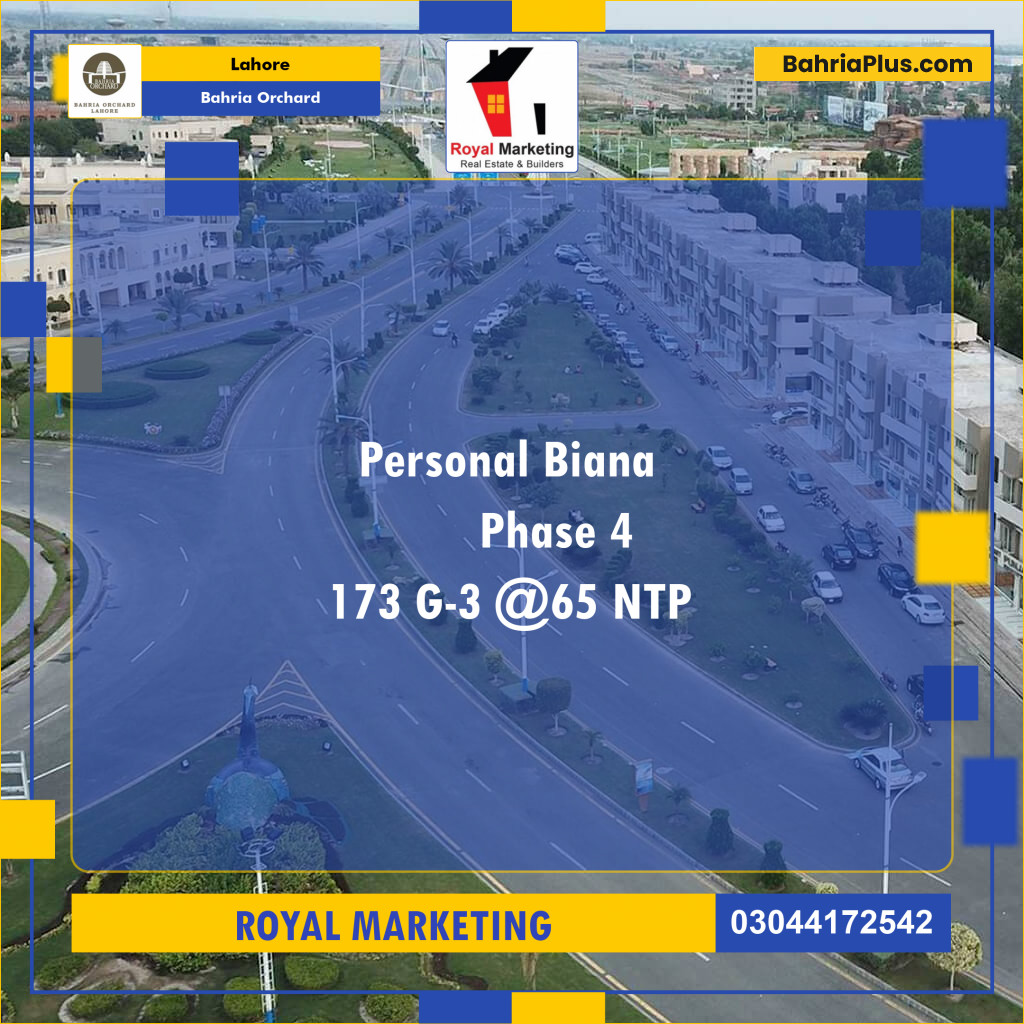 Residential Plot for Sale in Bahria Orchard, Lahore - (BP-124575)