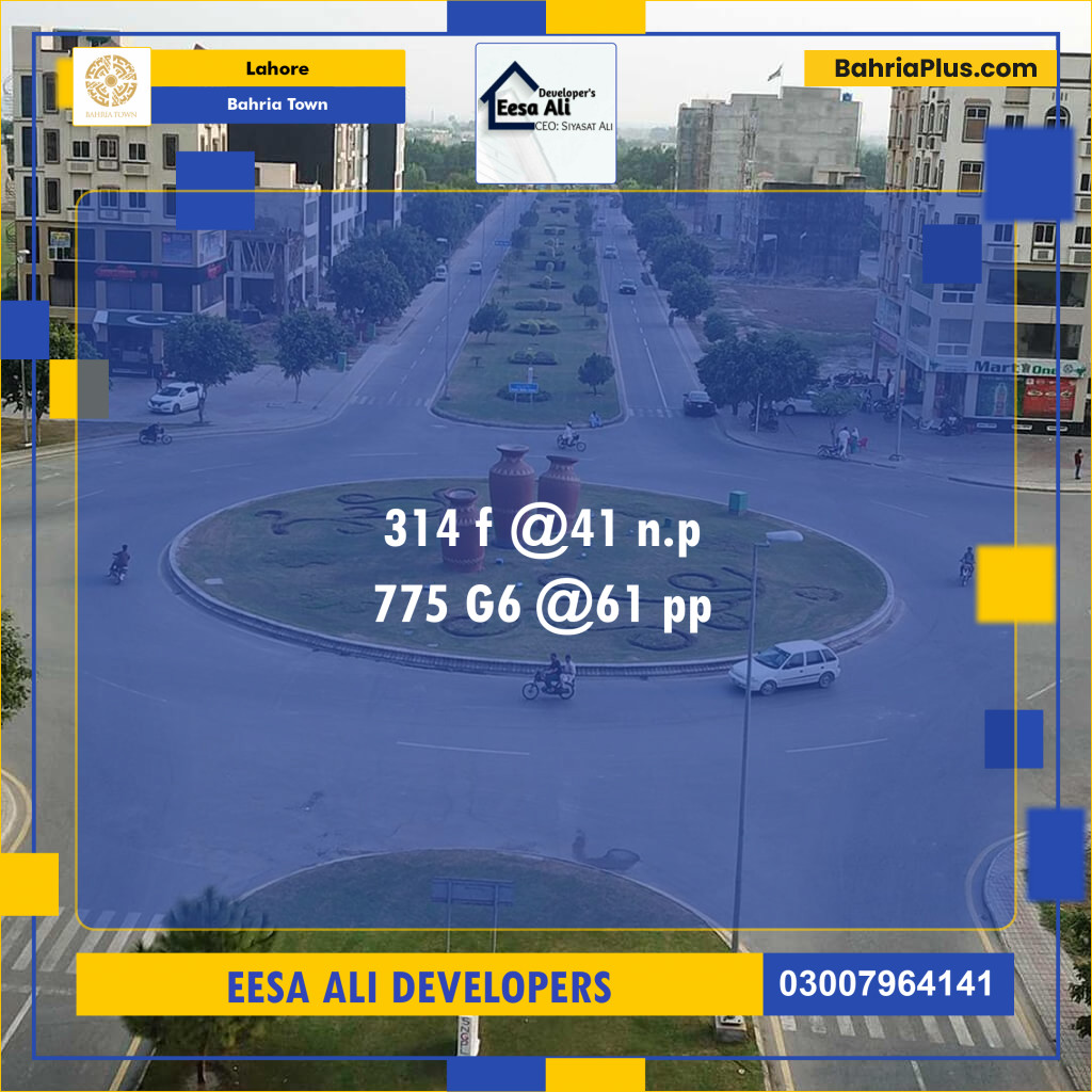 Residential Plot for Sale in Bahria Town, Lahore - (BP-124641)