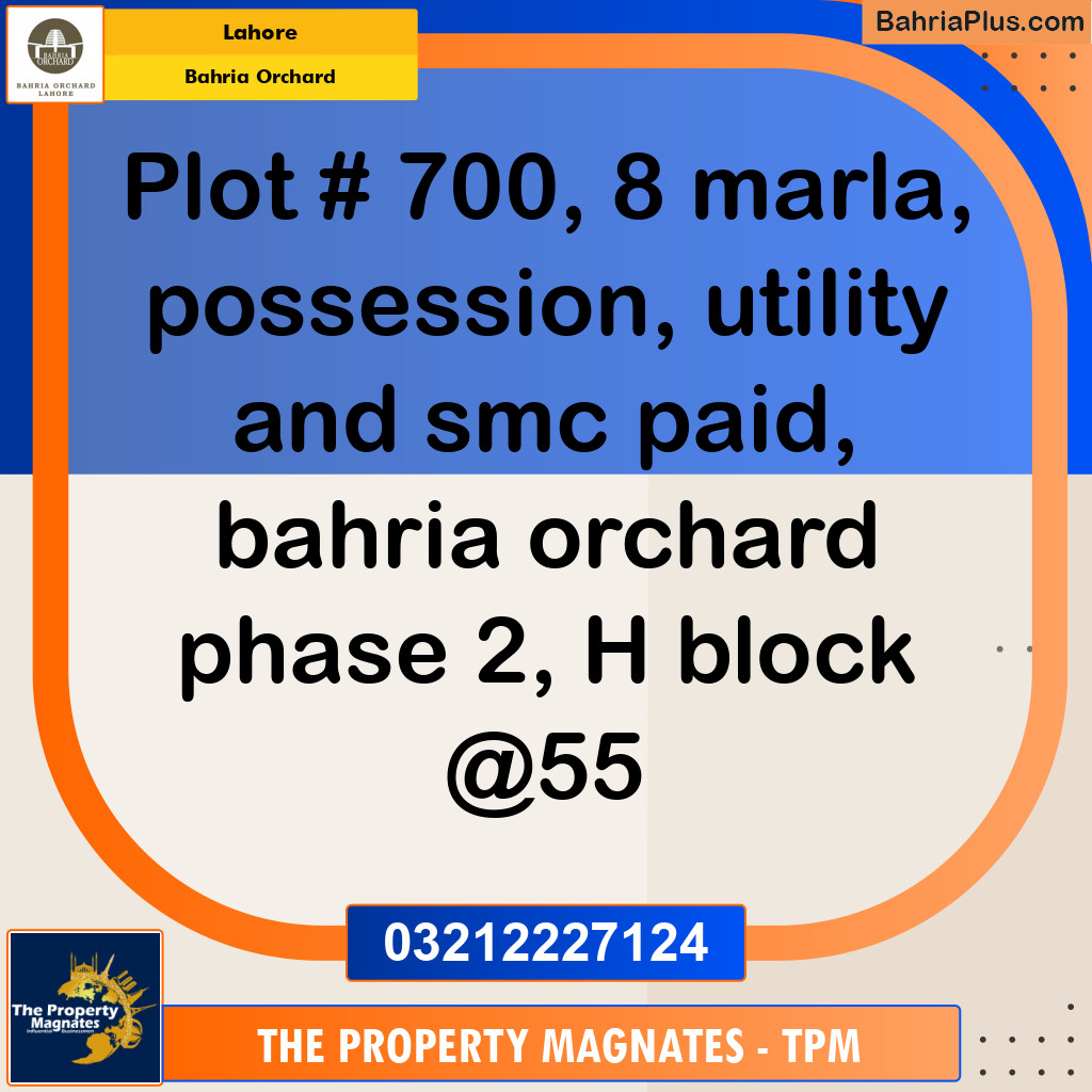 Residential Plot for Sale in Bahria Orchard, Lahore - (BP-124784)