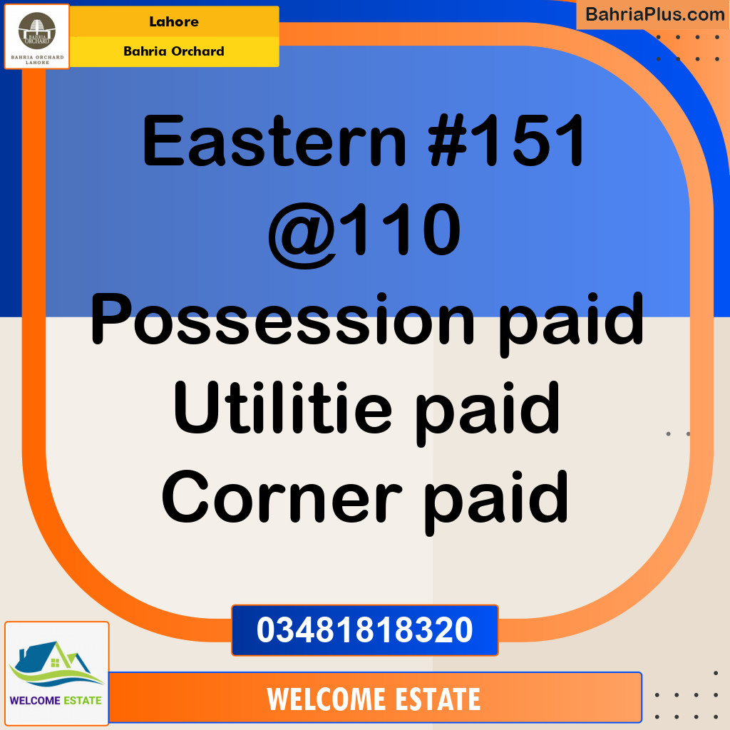 Residential Plot for Sale in Bahria Orchard, Lahore - (BP-124786)