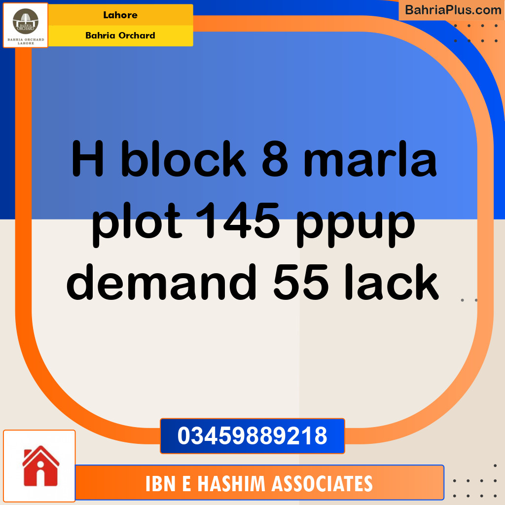 Residential Plot for Sale in Bahria Orchard, Lahore - (BP-124845)