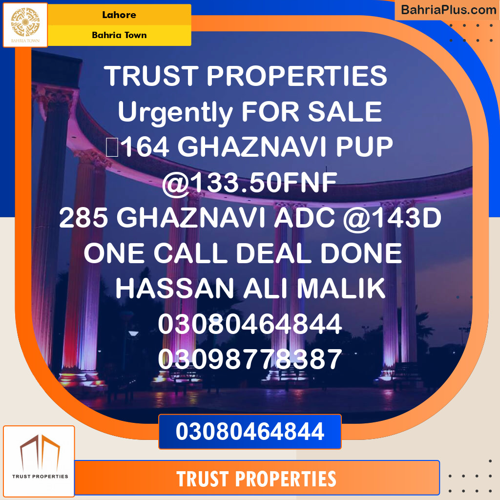 Residential Plot for Sale in Bahria Town, Lahore - (BP-124869)