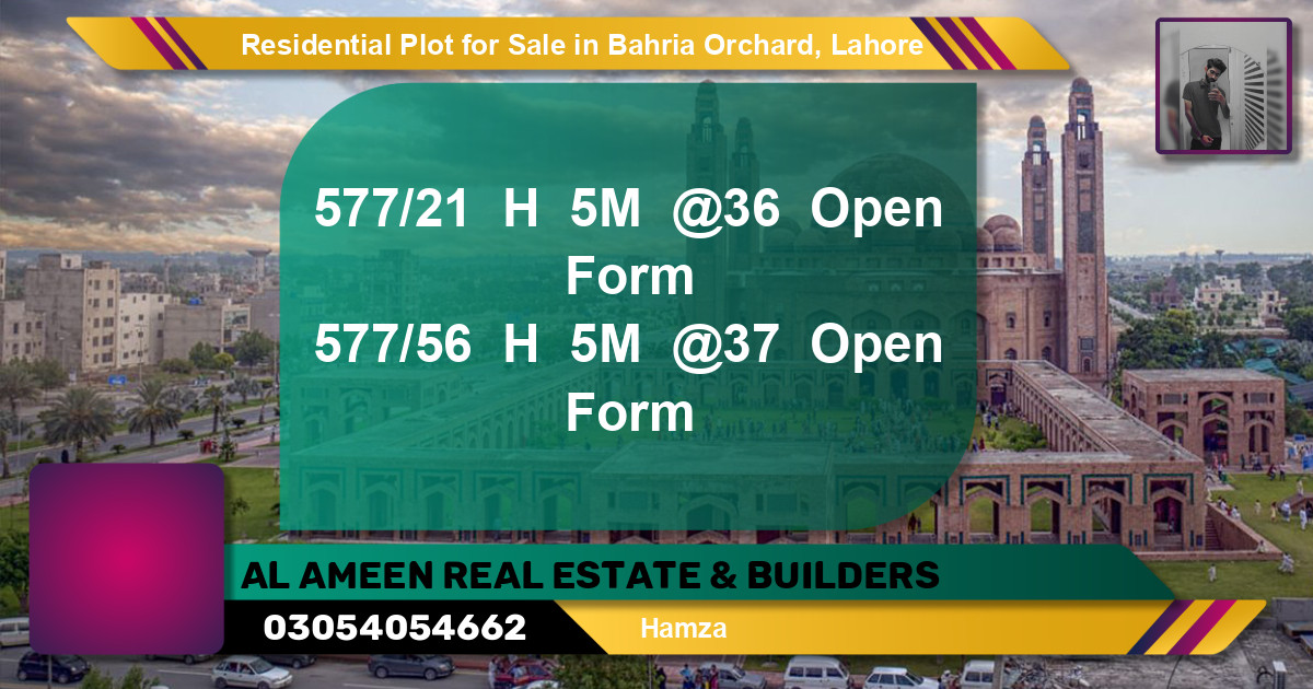 Residential Plot for Sale in Bahria Orchard, Lahore - (BP-124896)