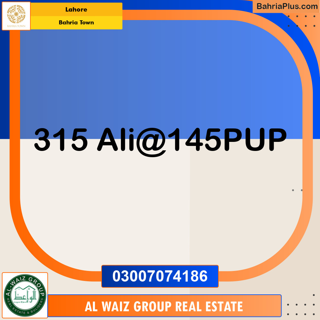 Residential Plot for Sale in Bahria Town, Lahore - (BP-124920)