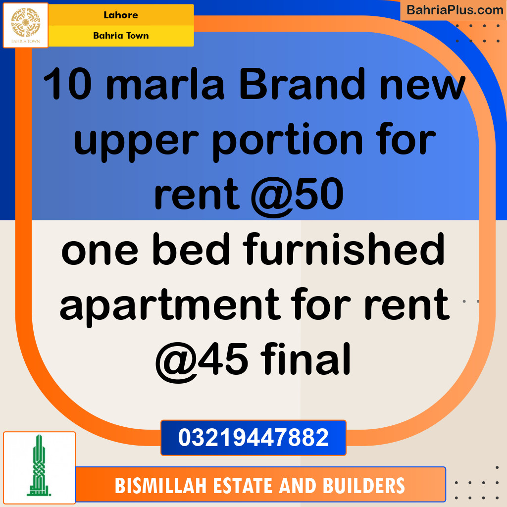 Residential House for Rent in Bahria Town, Lahore - (BP-124935)