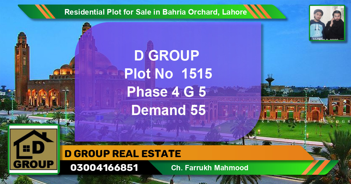 Residential Plot for Sale in Bahria Orchard, Lahore - (BP-124989)