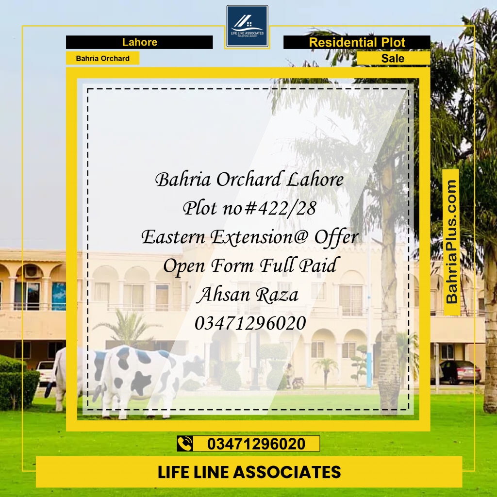 Residential Plot for Sale in Bahria Orchard, Lahore - (BP-125009)