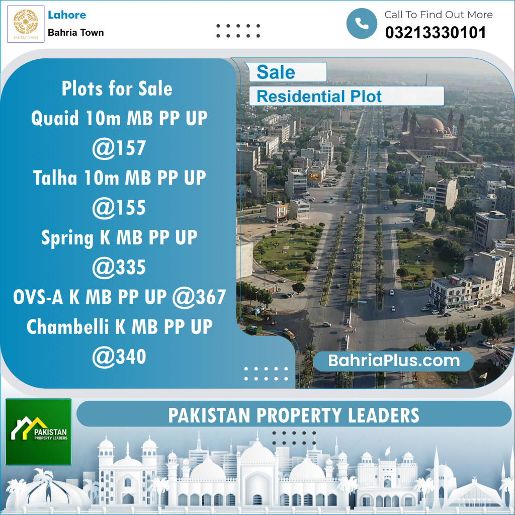 Residential Plot for Sale in Bahria Town, Lahore - (BP-125052)