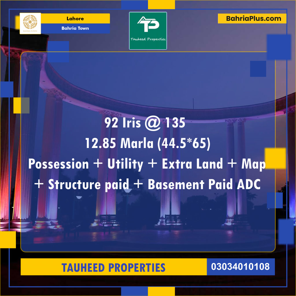 Residential Plot for Sale in Bahria Town, Lahore - (BP-125060)