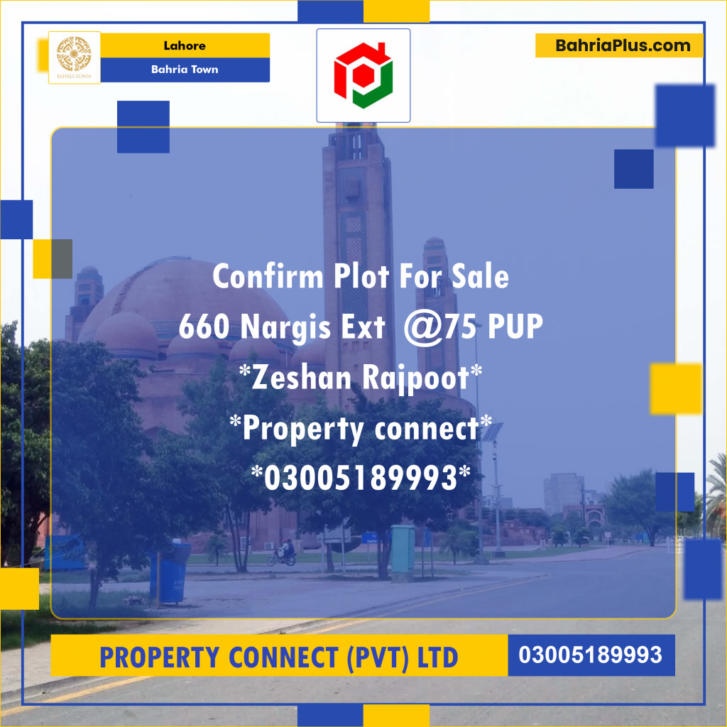 Residential Plot for Sale in Sector C - Nargis/Hussain Ext. -  Bahria Town, Lahore - (BP-125151)