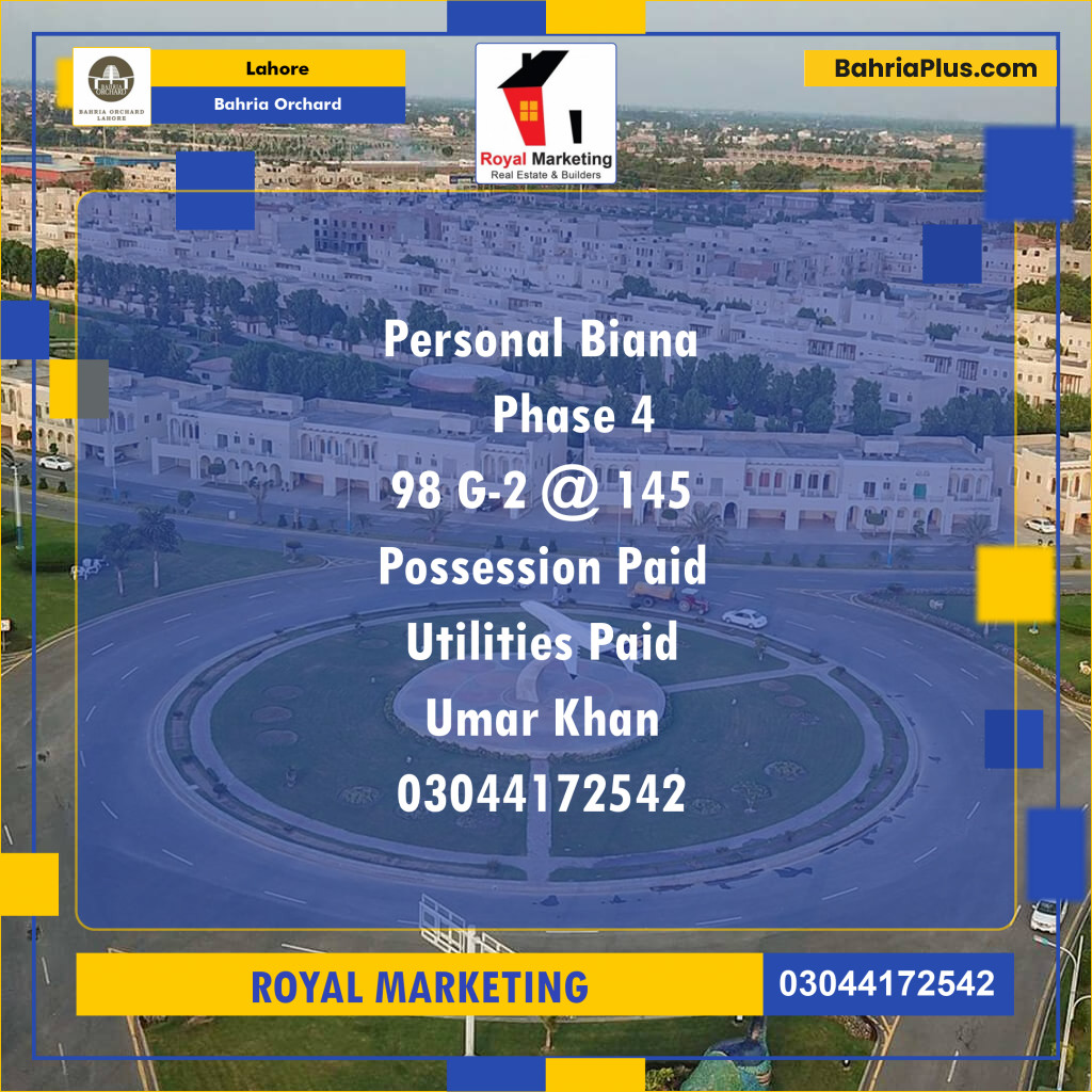 Residential Plot for Sale in Bahria Orchard, Lahore - (BP-125153)