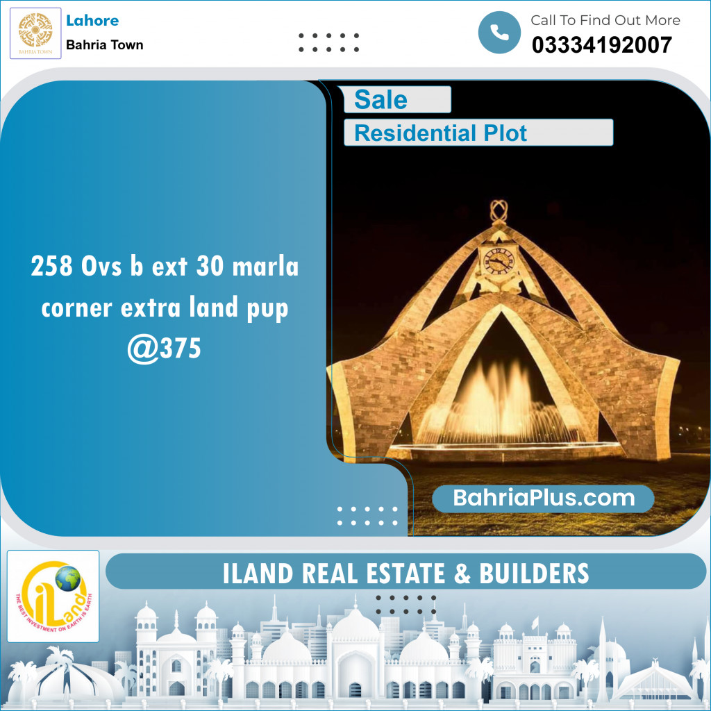 Residential Plot for Sale in Bahria Town, Lahore - (BP-125154)