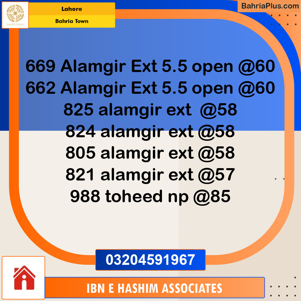 Residential Plot for Sale in Bahria Town, Lahore - (BP-125270)