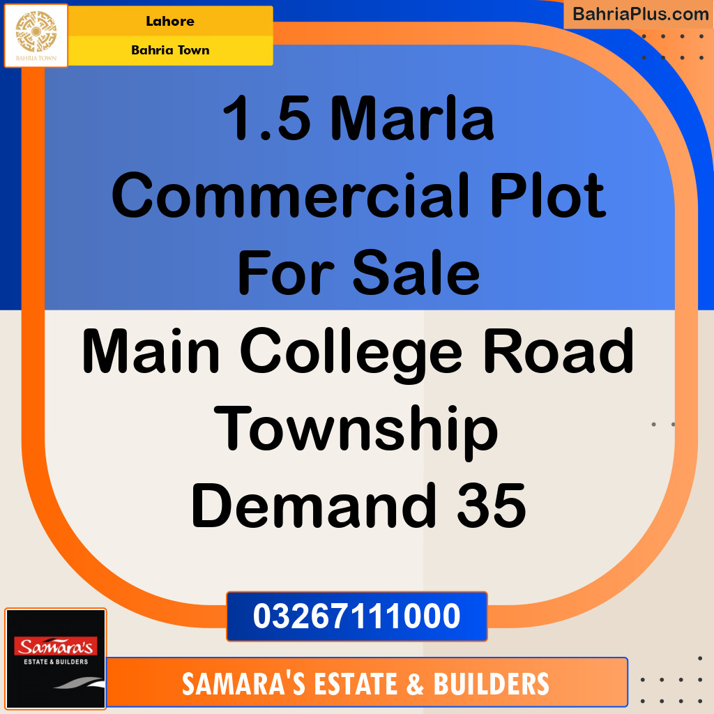 Residential Plot for Sale in Bahria Town, Lahore - (BP-125338)