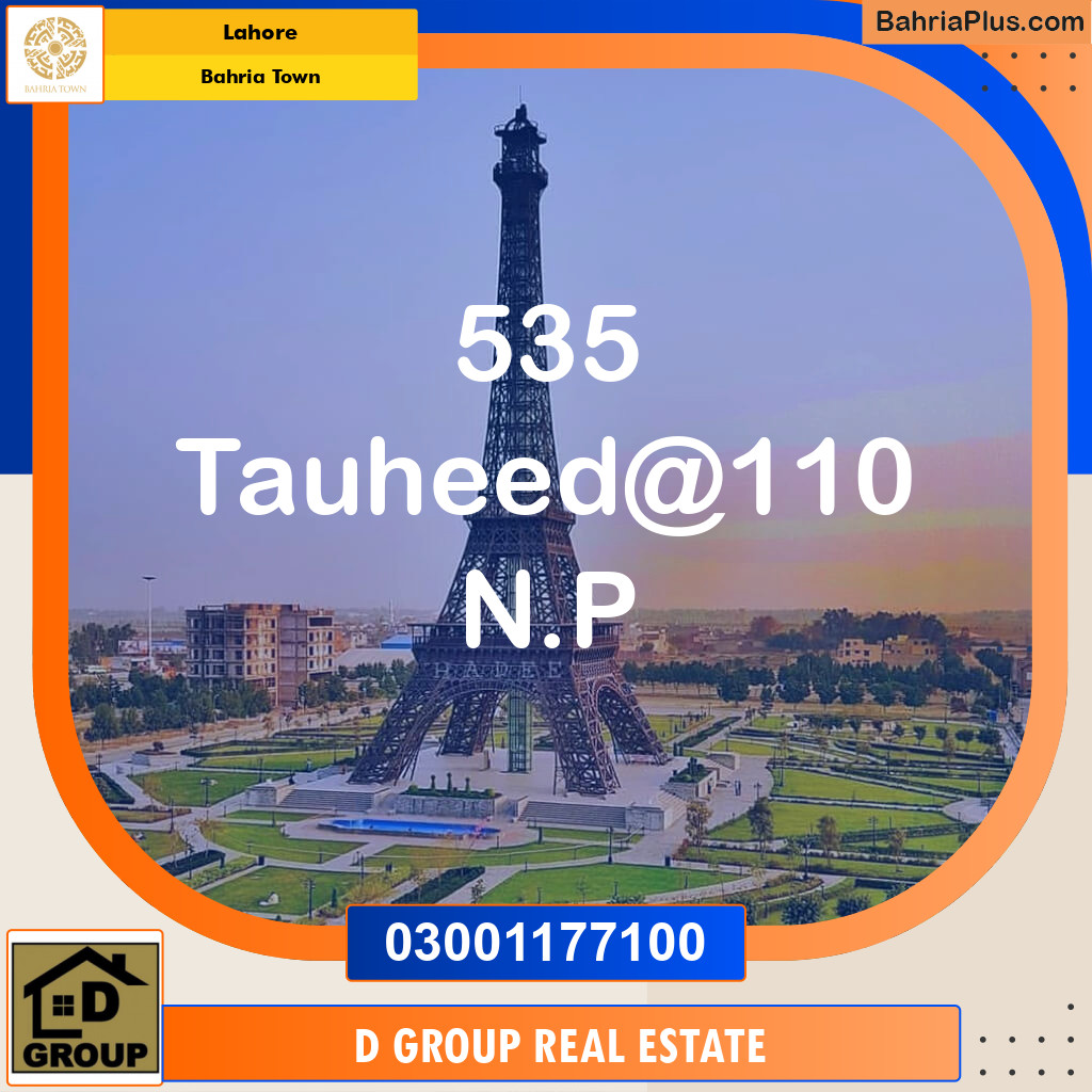 Residential Plot for Sale in Bahria Town, Lahore - (BP-125352)