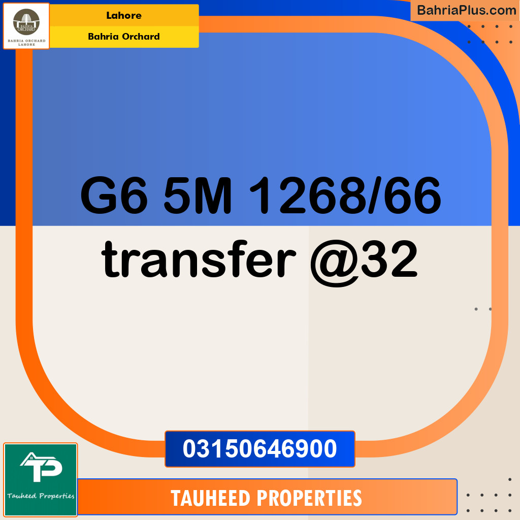 Residential Plot for Sale in Bahria Orchard, Lahore - (BP-125420)