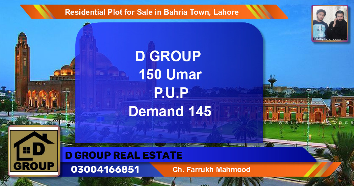 Residential Plot for Sale in Bahria Town, Lahore - (BP-125480)