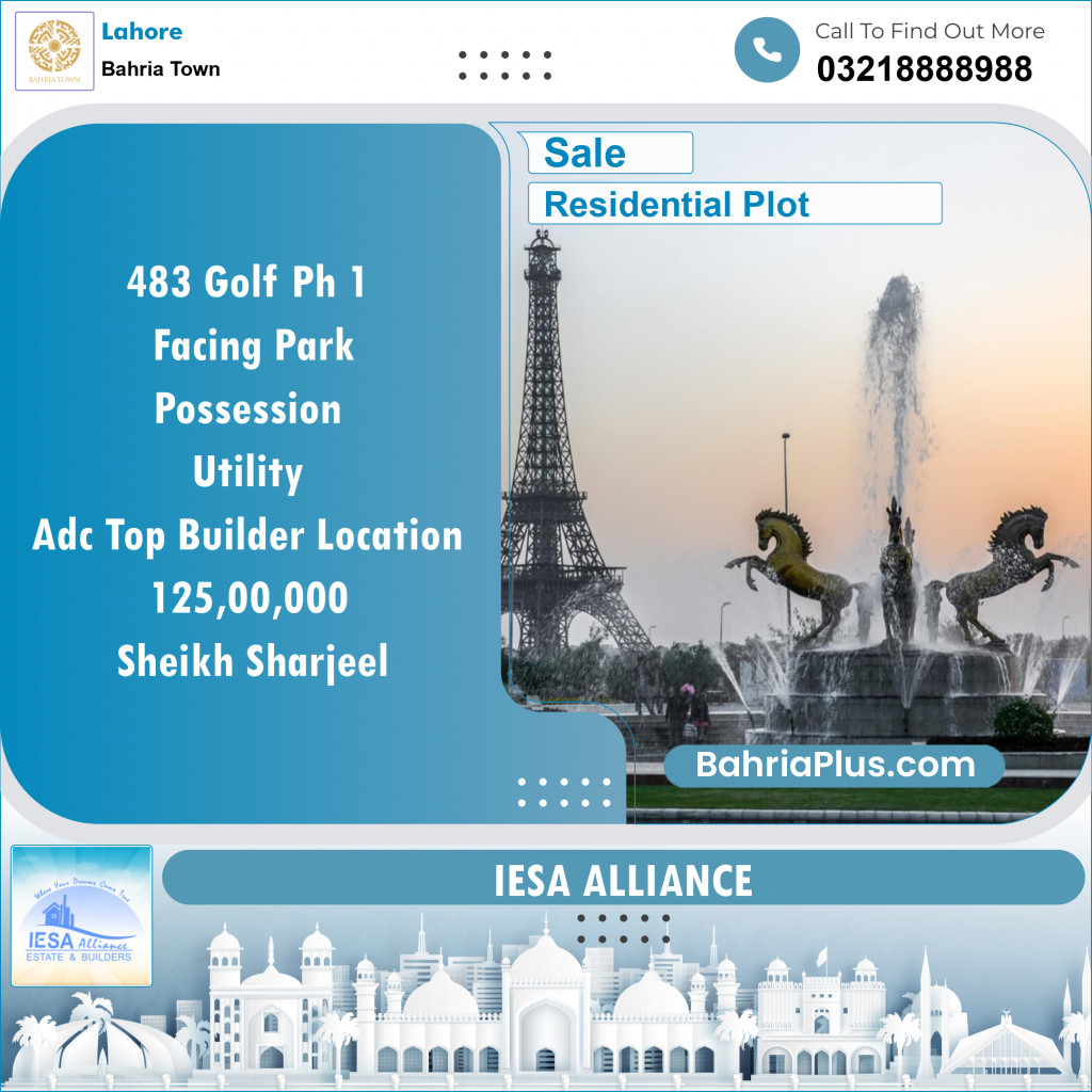 Residential Plot for Sale in Bahria Town, Lahore - (BP-125565)