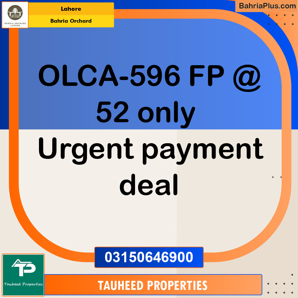 Residential Plot for Sale in Bahria Orchard, Lahore - (BP-125570)