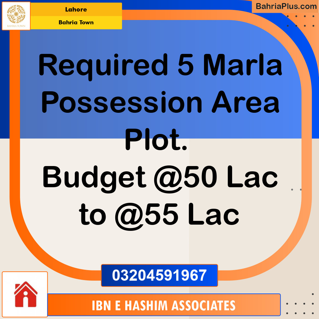 Residential Plot for Sale in Bahria Town, Lahore - (BP-125628)