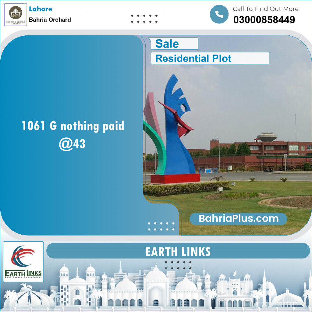 Residential Plot for Sale in Phase 2 - G Block -  Bahria Orchard, Lahore - (BP-125629)