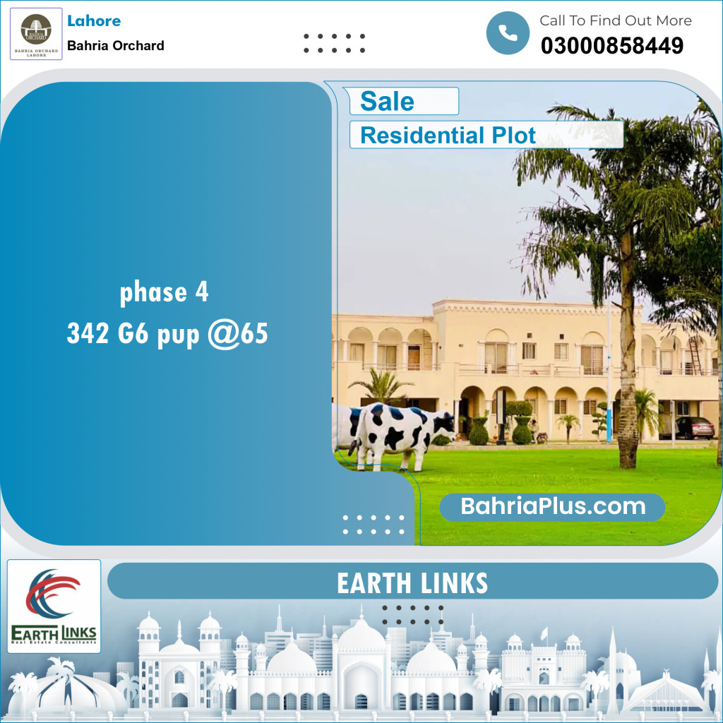 Residential Plot for Sale in Phase 4 - G6 Block -  Bahria Orchard, Lahore - (BP-125649)