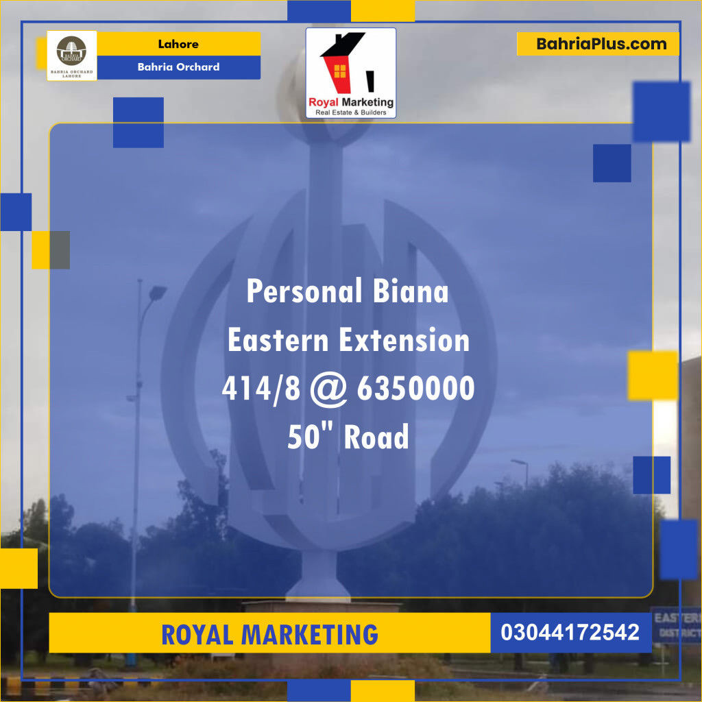 Residential Plot for Sale in Bahria Orchard, Lahore - (BP-125683)