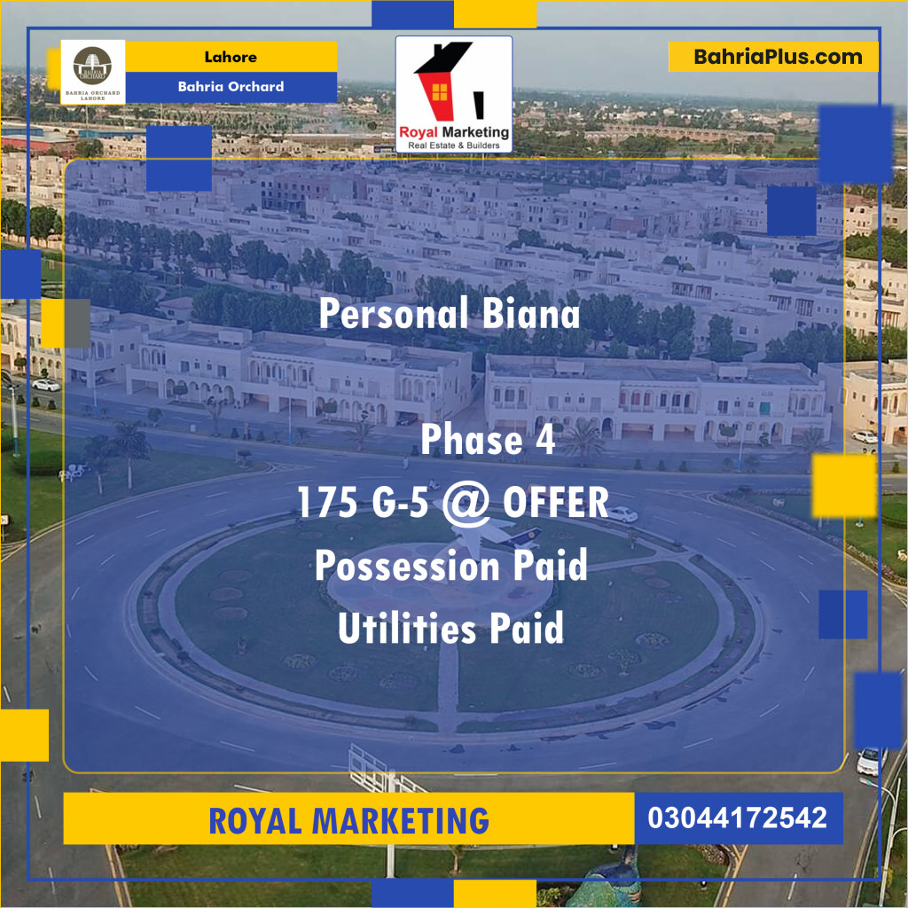 Residential Plot for Sale in Bahria Orchard, Lahore - (BP-125685)
