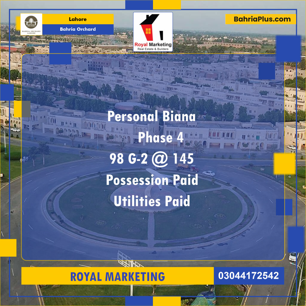 Residential Plot for Sale in Bahria Orchard, Lahore - (BP-125695)