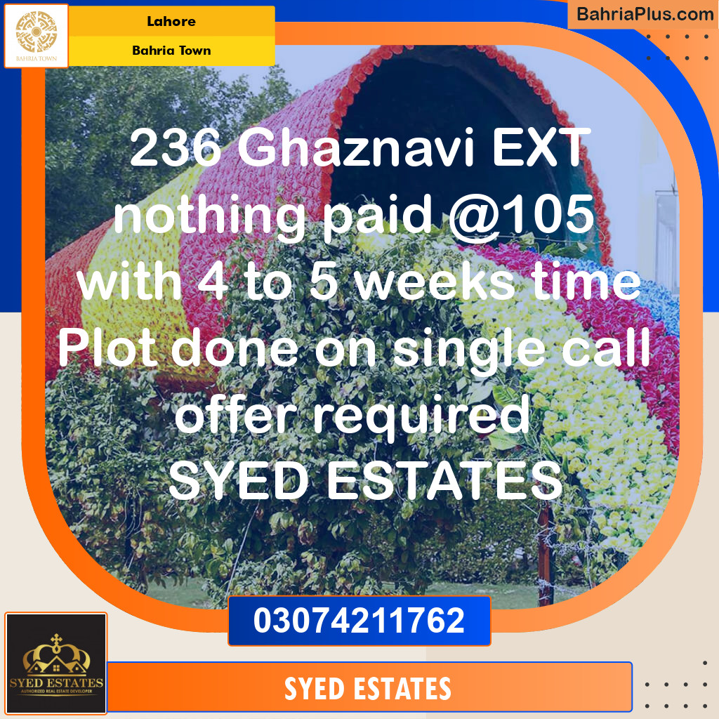 Residential Plot for Sale in Bahria Town, Lahore - (BP-125708)