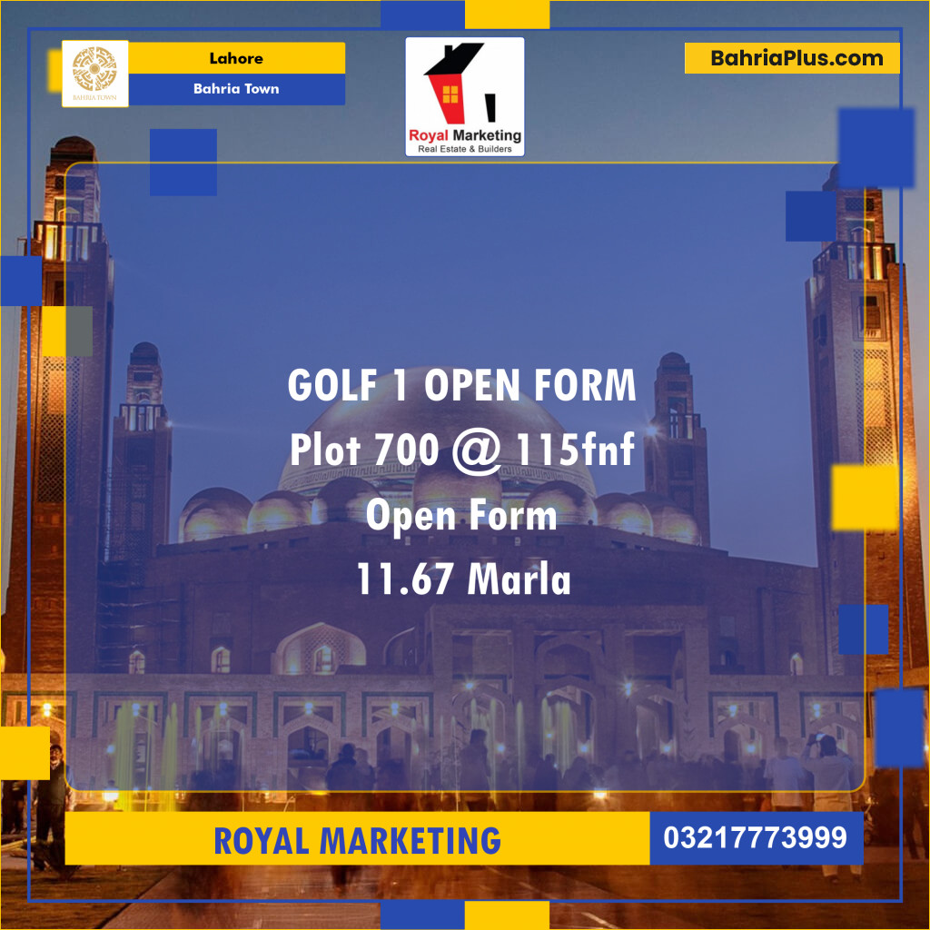 Residential Plot for Sale in Bahria Town, Lahore - (BP-125716)