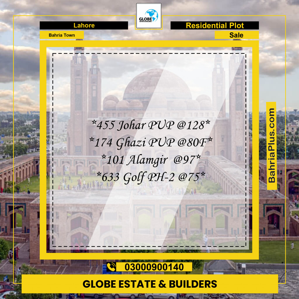 Residential Plot for Sale in Bahria Town, Lahore - (BP-125783)