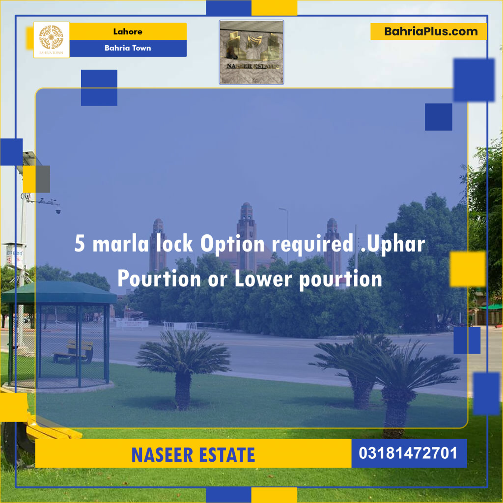 Residential House for Rent in Bahria Town, Lahore - (BP-125846)