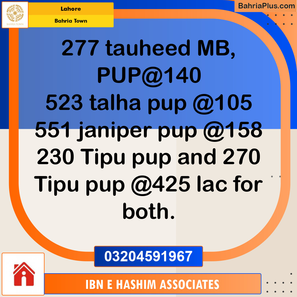 Residential Plot for Sale in Bahria Town, Lahore - (BP-125873)