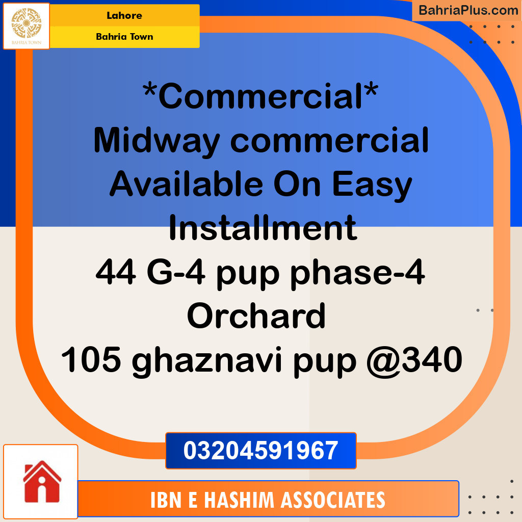 Commercial Plot for Sale in Bahria Town, Lahore - (BP-125881)