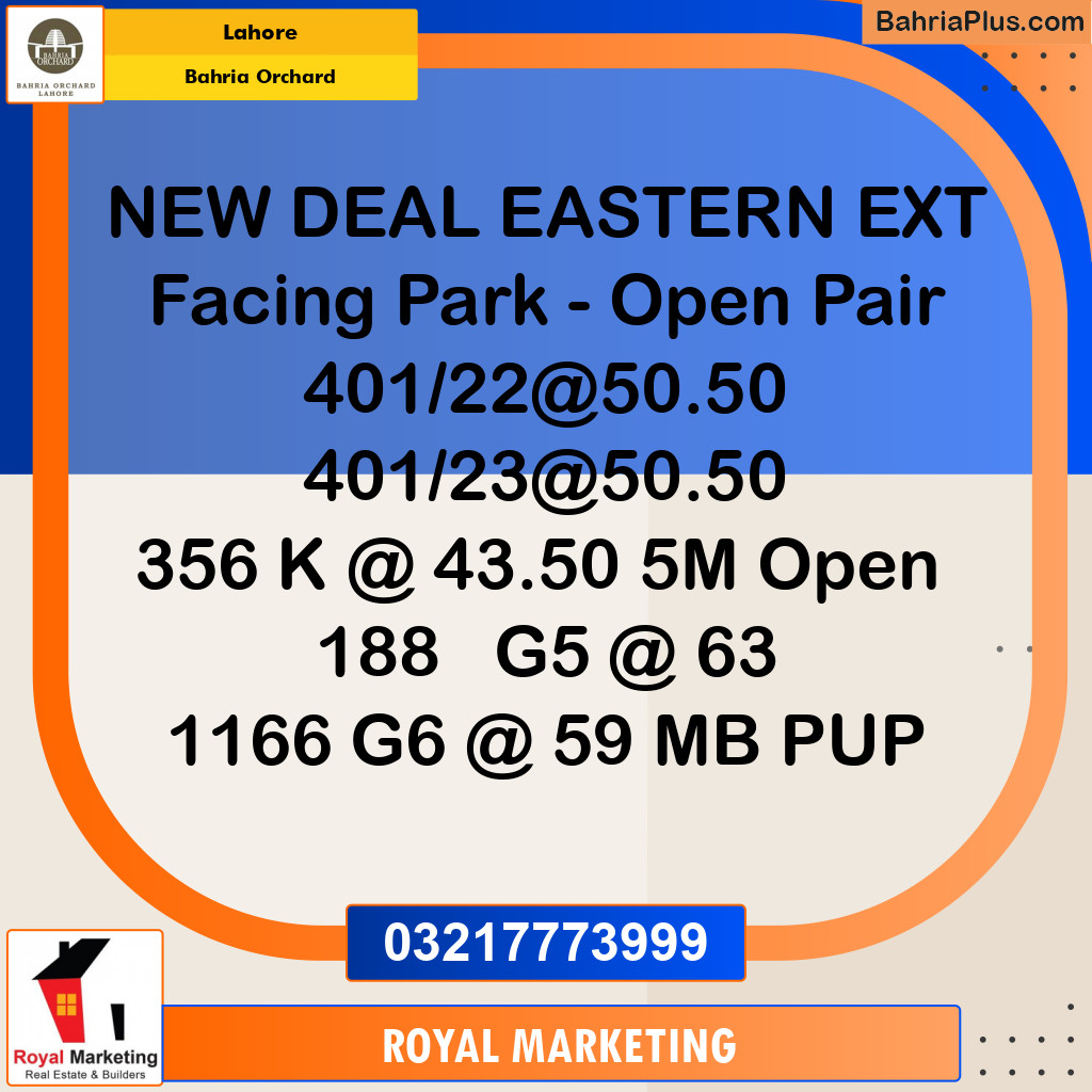 Residential Plot for Sale in Bahria Orchard, Lahore - (BP-125883)