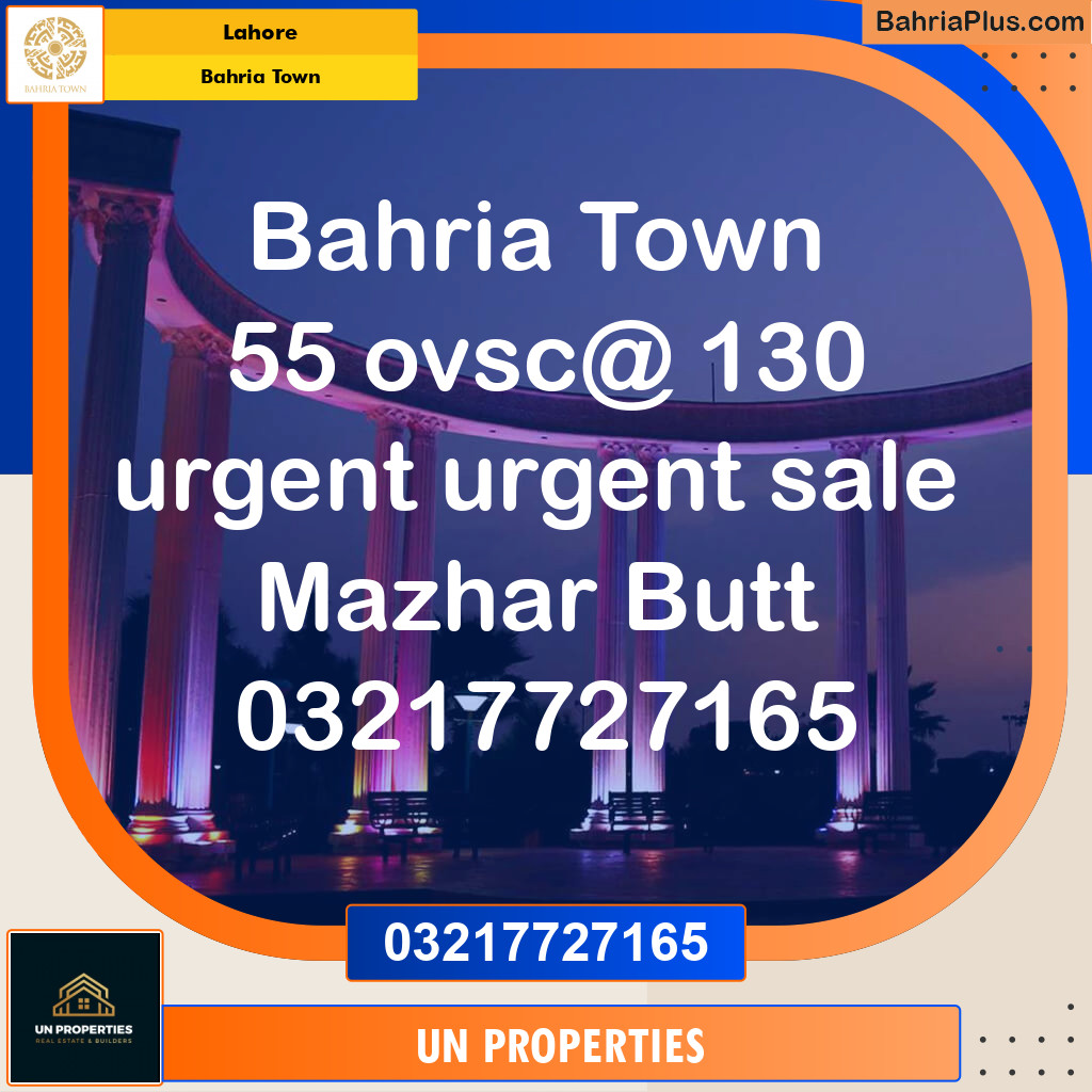 Residential Plot for Sale in Bahria Town, Lahore - (BP-125899)