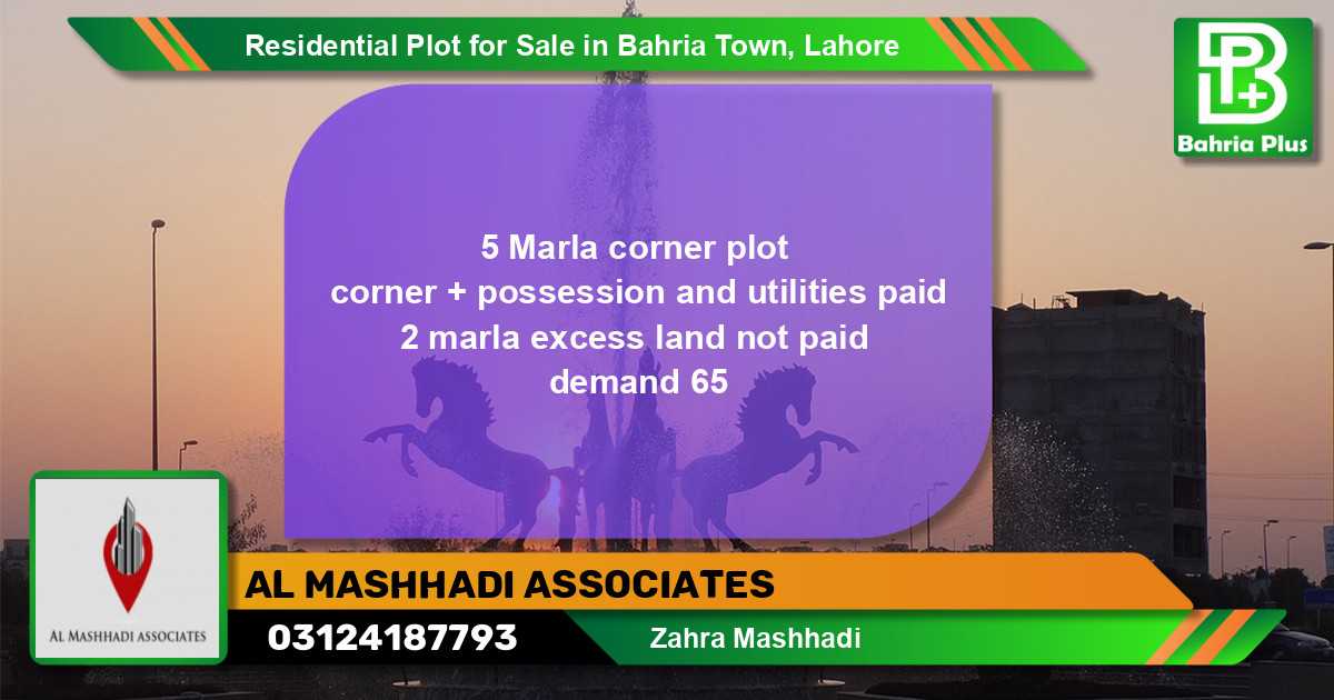Residential Plot for Sale in Bahria Town, Lahore - (BP-125903)