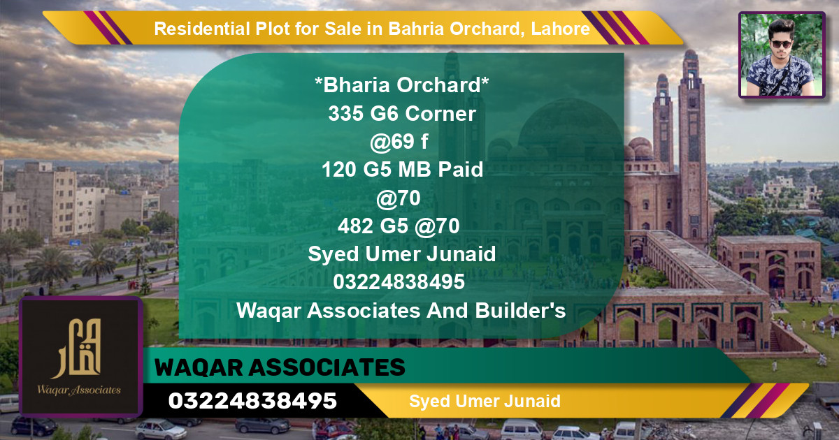 Residential Plot for Sale in Bahria Orchard, Lahore - (BP-125913)