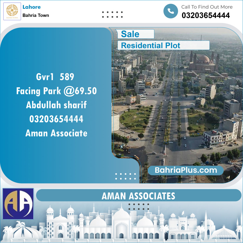 Residential Plot for Sale in Bahria Town, Lahore - (BP-125938)