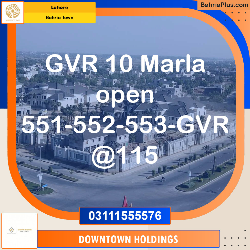 Residential Plot for Sale in Bahria Town, Lahore - (BP-126129)