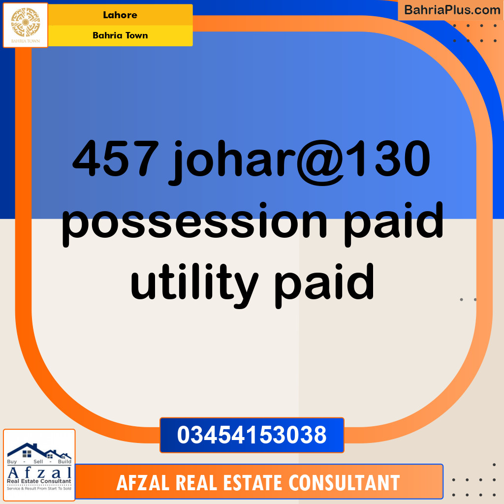 Residential Plot for Sale in Bahria Town, Lahore - (BP-126136)